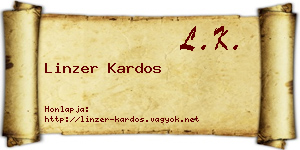 Linzer Kardos névjegykártya